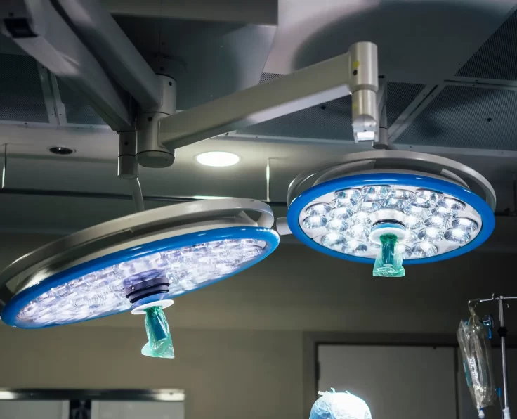 Surgery lamp in the operating room