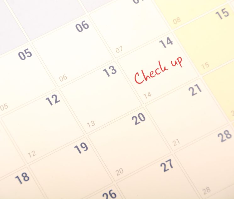 The concept of scheduling regular check-ups or medical appointments