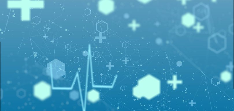 4k Abstract medical background with flat icons and symbols Loop Background